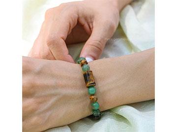 دستبند اونتورین‌سبز و چشم‌ببر