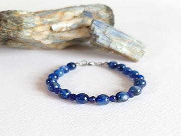 دستبند کیانیت آبی و یاقوت کبود
