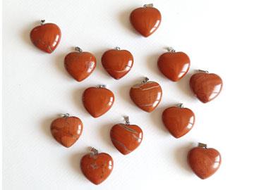 پلاک قلب جاسپر سرخ