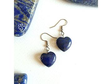 گوشواره لاجورد مدل قلب