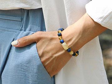 دستبند لاجورد و سیترین